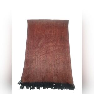 Unisex Textured Reversible Elegant Brown and Black Scarf Shawl Wrap 23" X 68"